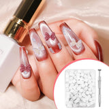 Pezzi di pittura per nail art, 100 pezzi di nail art con metallo, accessori per unghie in spugna, perni per unghie, accessori per manicure per unghie, con una varietà di motivi per nail art sfumati Zu Ersetlen