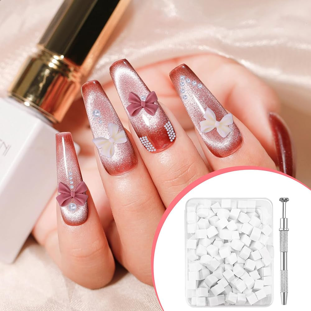 Pezzi di pittura per nail art, 100 pezzi di nail art con metallo, accessori per unghie in spugna, perni per unghie, accessori per manicure per unghie, con una varietà di motivi per nail art sfumati Zu Ersetlen