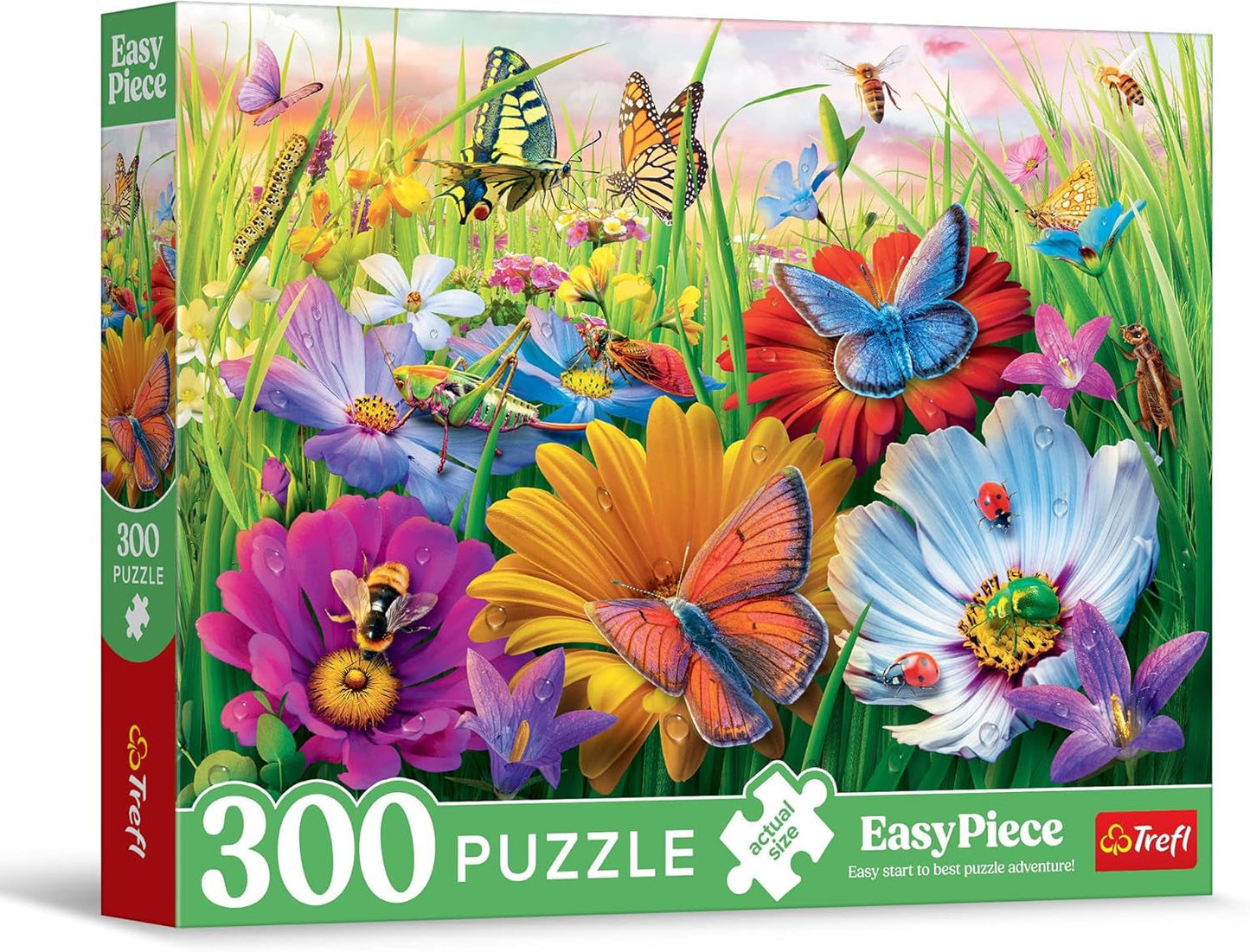 Trefl - Easypiece Puzzle: Insetti nel prato - 300 pezzi - pezzi grandi, facili da puzzle, per adulti e bambini dai 10 anni in su Puzzle Naty Shop Titolo predefinito