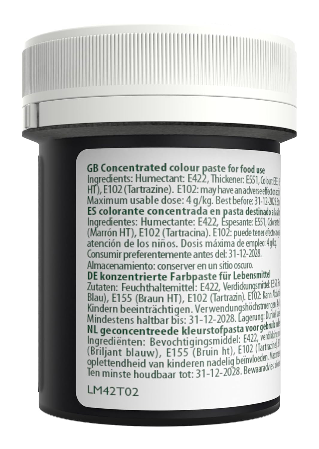 Sugarflair Max colorante alimentare verde fogliame concentrato, colorante alimentare altamente concentrato per marzapane e fondente, colorante in pasta concentrato Max - 42 g