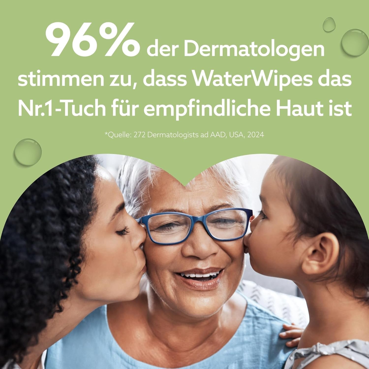 Salviettine umidificate WaterWipes Sensitive+ per neonati e bambini piccoli, 720 pezzi (confezione da 12), pulizia 3 in 1, cura, protezione, 99,9% acqua, detergente strutturato, senza profumo