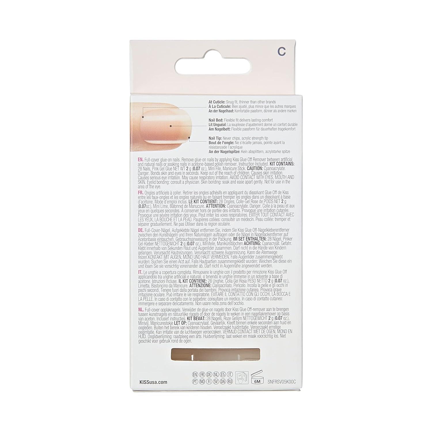 Kiss Nude Nails Unghie stupefacenti (confezione da 2)