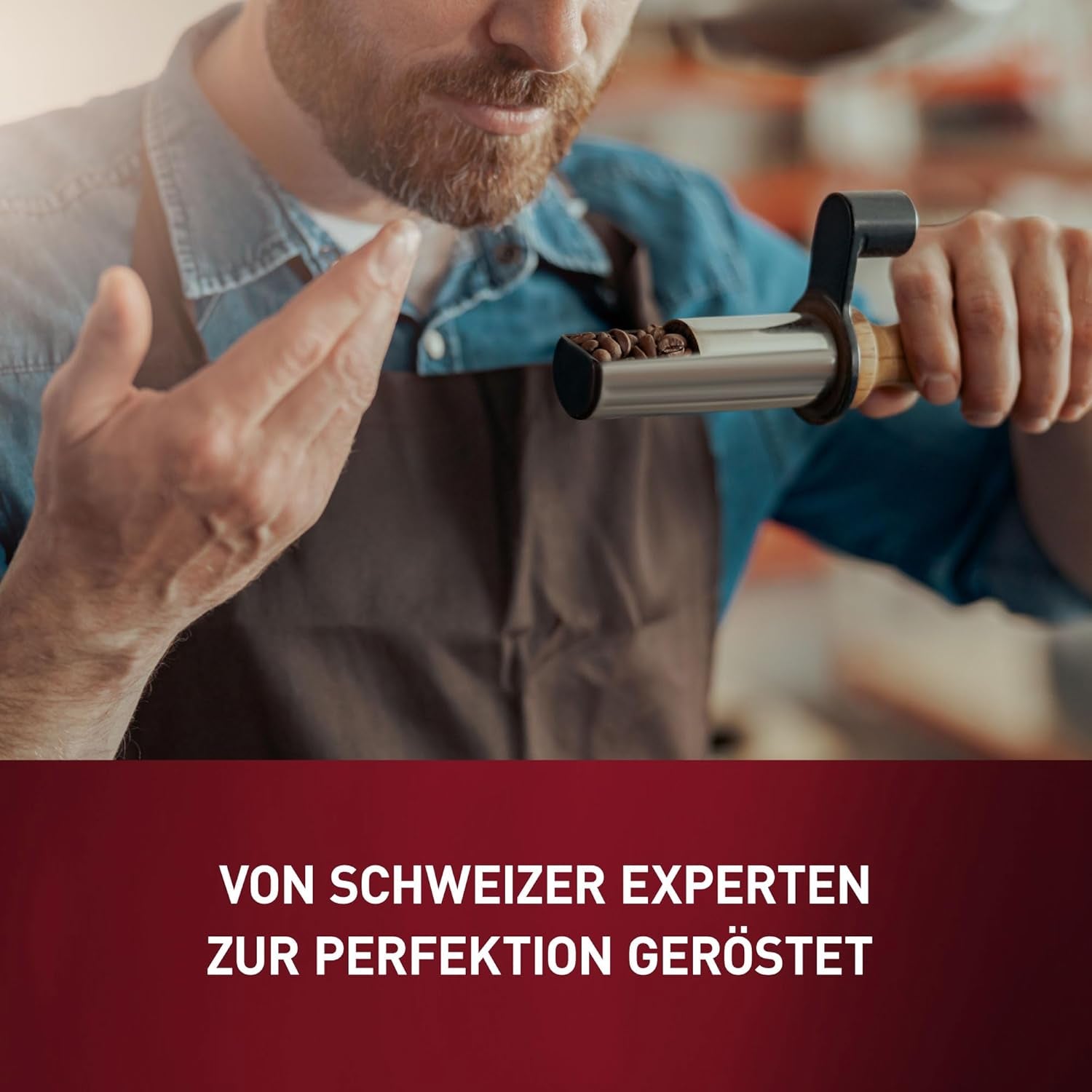 Schwiizer Schüümli Crema Mild, 100% caffè Arabica Premium, fruttato e nocciolato, per macchine da caffè completamente automatiche, forza 2/5, tostatura leggera, certificato Rainforest Alliance, 1 kg (confezione da 2)