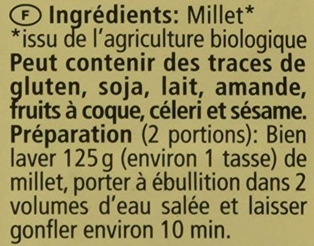 Confezione di miglio intero da 1 kg