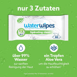 Waterwipes Salviette Idratanti e Detergenti con il 99% di Acqua ed Estratto di Aloe Vera Salviettine Umidificate Viso e Corpo Naty Shop