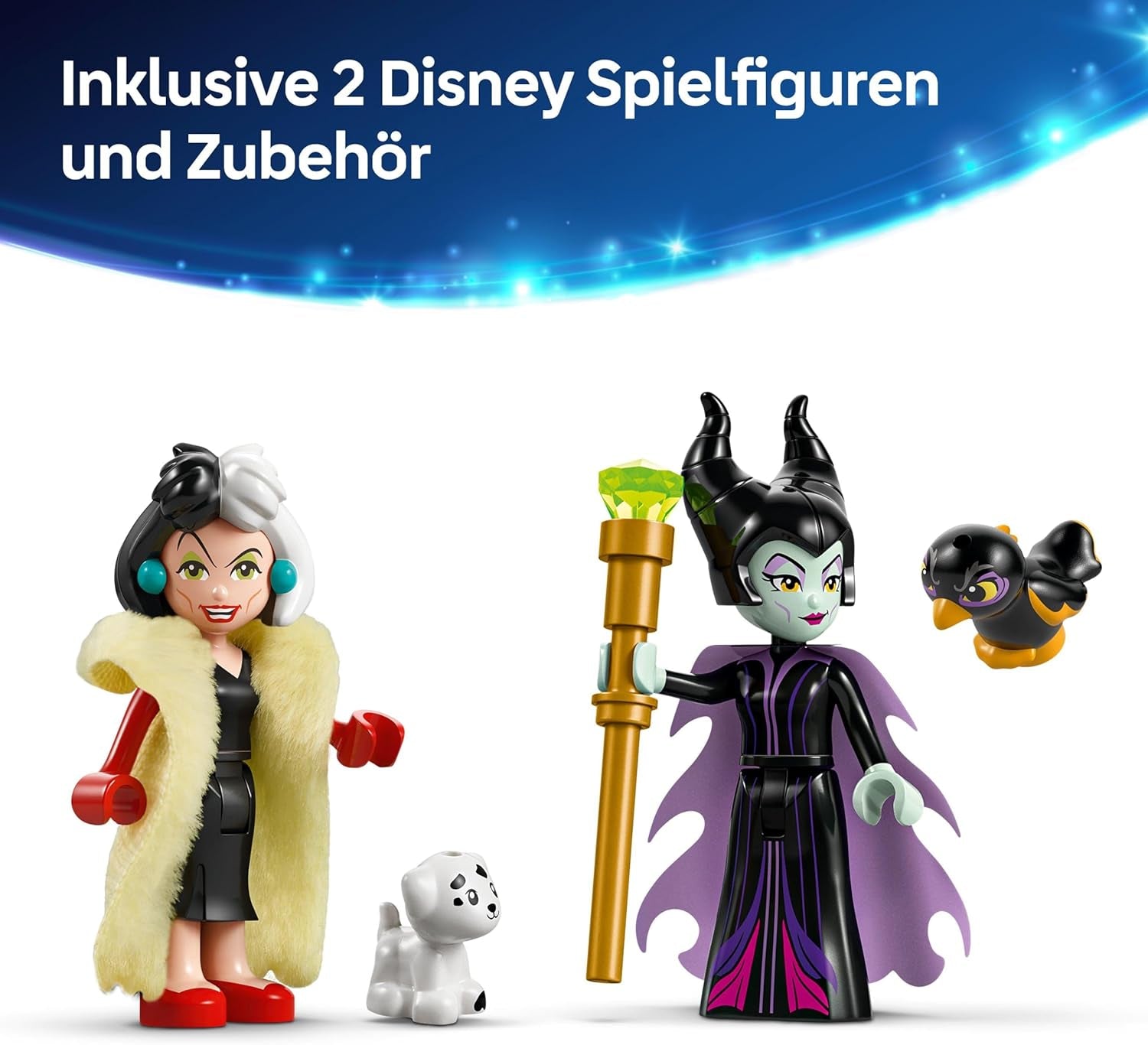LEGO € Disney Villains I vestiti di Malefica e Crudelia De Mon - Giocattolo per ragazzi e ragazze da 9 anni - Incl. 2 mini bambole e 2 personaggi di animali - Regalo di compleanno per i fan 43262 Set da costruzione Acquista dal negozio LEGO