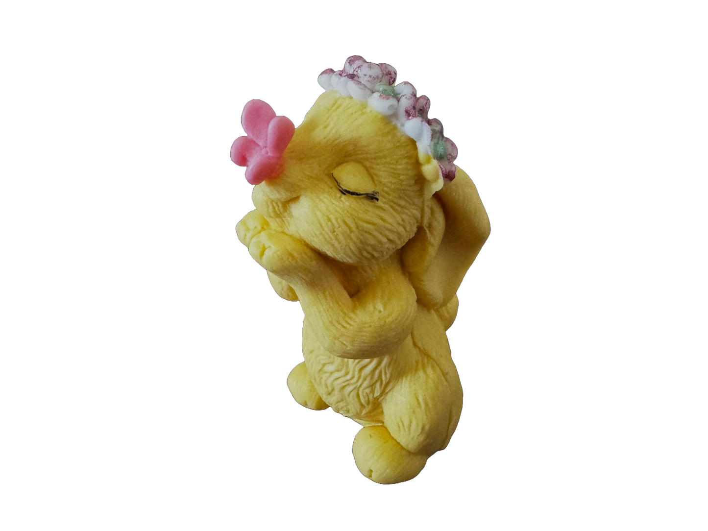 Decorazione commestibile in pasta di zucchero, Coniglio con farfalla. Decorazioni in pasta di zucchero di Naty Shop