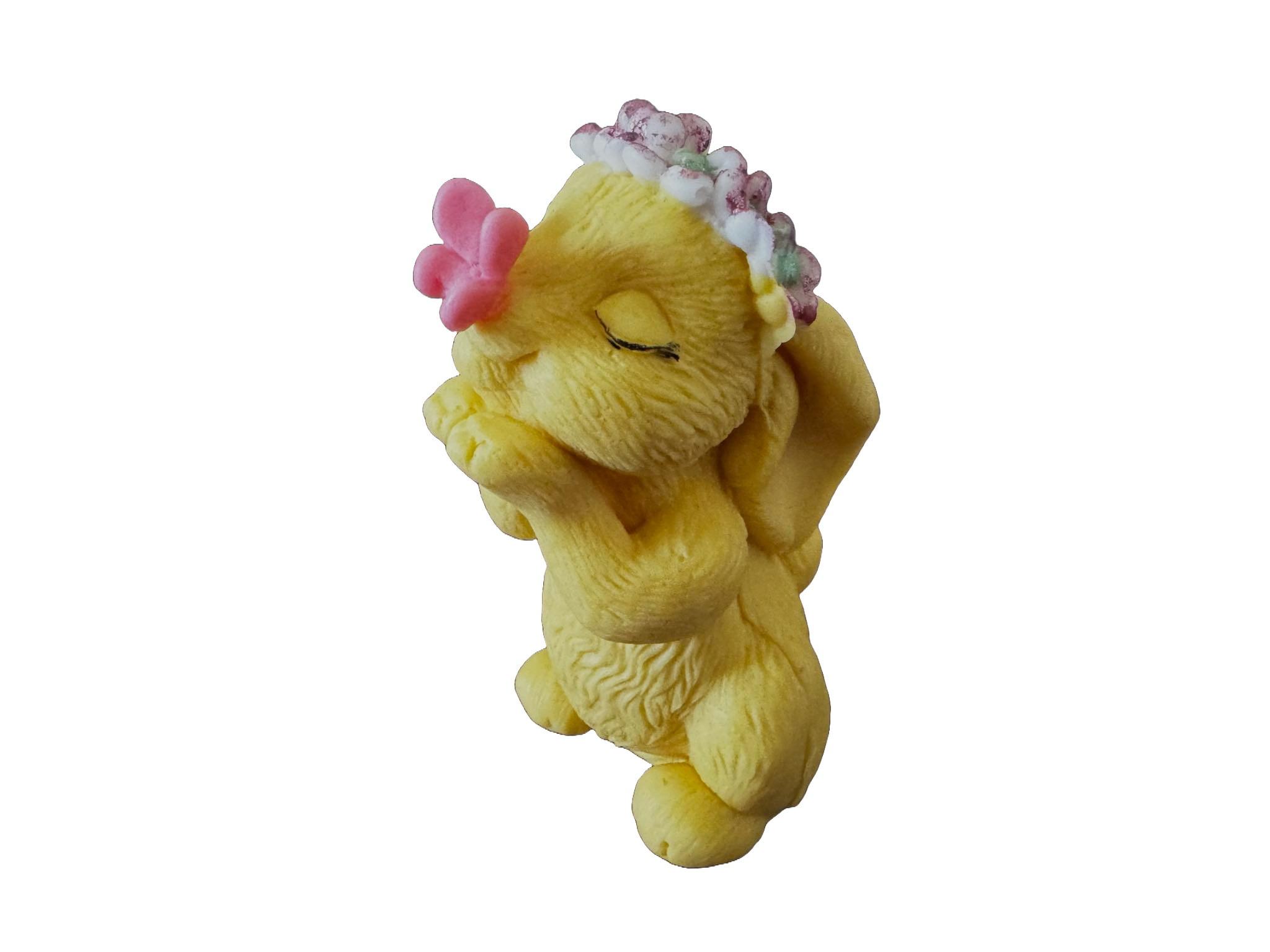 Decorazione commestibile in pasta di zucchero, Coniglio con farfalla. Decorazioni in pasta di zucchero di Naty Shop
