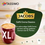 Tassimo Kapseln Jacobs Caffè Crema Classico XL, 5 x 16 cialde, 80 Kaffeekapseln