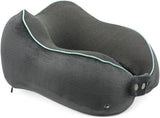 Cuscino collo aereo Flagshipper - cuscino collo adulto - cuscino collo auto - cuscino da viaggio in memory foam - lavabile con schienale stretto (velluto morbido e traspirante) - regolabile, grigio Naty Shop Cuscini ortopedici cervicali