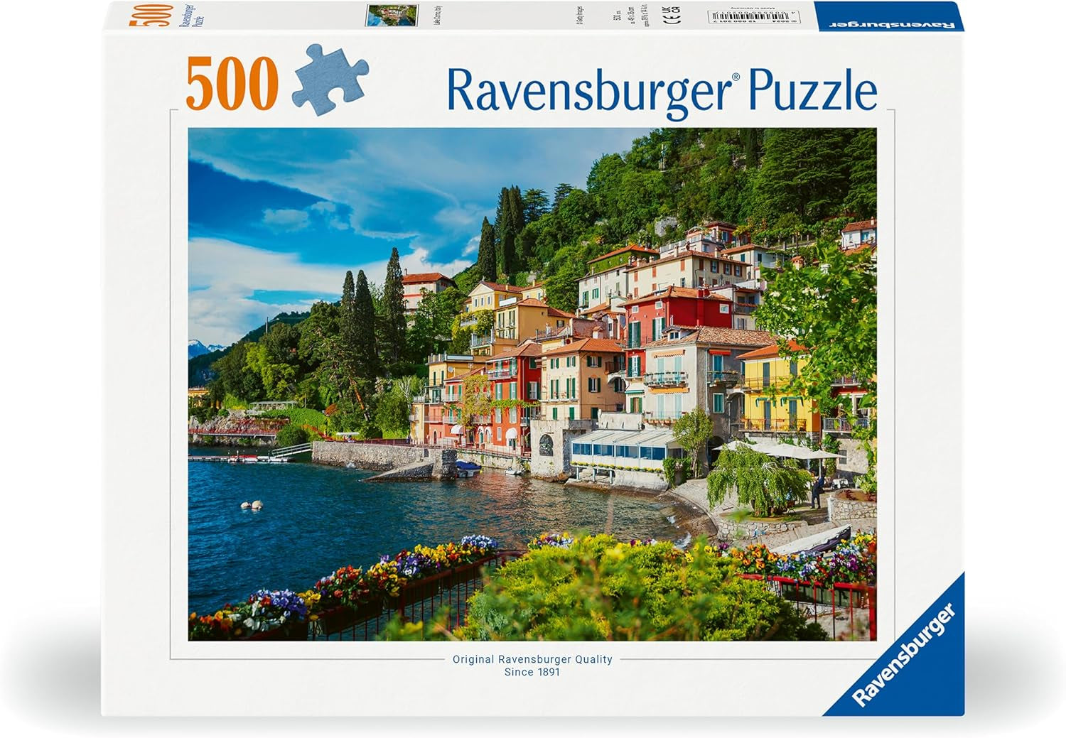 Ravensburger Puzzle 12000201 - Lago di Como, Italia - Puzzle da 500 pezzi per adulti e bambini dai 10 anni, puzzle paesaggistico con motivi italiani Puzzle Naty Shop