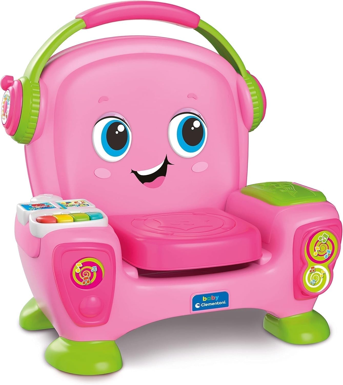 Clementoni 17755 Poltrona canto con suono e danza rosa - poltrona interattiva e multifunzionale per bambini in italiano, giocattolo 1 anno - Made in Italy, multicolore Giocattoli Bebe Naty Shop Single