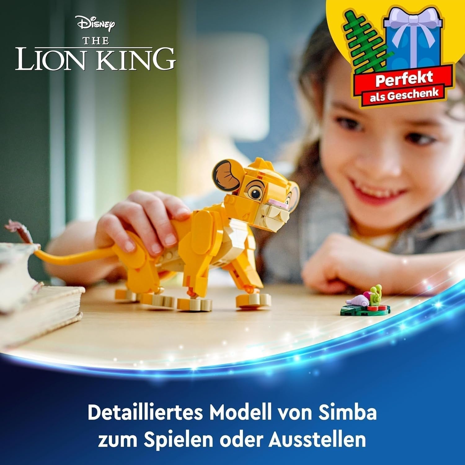 LEGO Ç€ Disney Simba, il cucciolo del re leone, giocattolo da costruzione per bambini, playset fantasy con la figura del leone, fantastica idea regalo per ragazze e ragazzi dai 6 anni, giocattolo per bambini 43243 Set da costruzione Beuche den LEGO-Store
