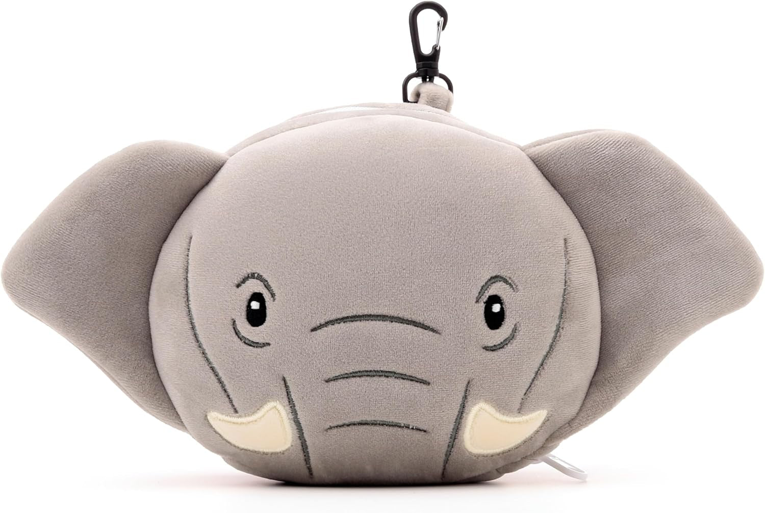 Cuscino da viaggio, rotondo, peluche, elefante e maschera per gli occhi, unisex, taglia unica, unisex, vita Cuscini da viaggio unici Naty Shop