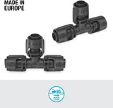 Gardena Sistema di irrigazione Micro-Drip Raccordo a T 13 mm (1/2"): Connettore per tubi di alimentazione da 13 mm, diramazione a T, irrigazione automatica, riutilizzabile (13201-20)