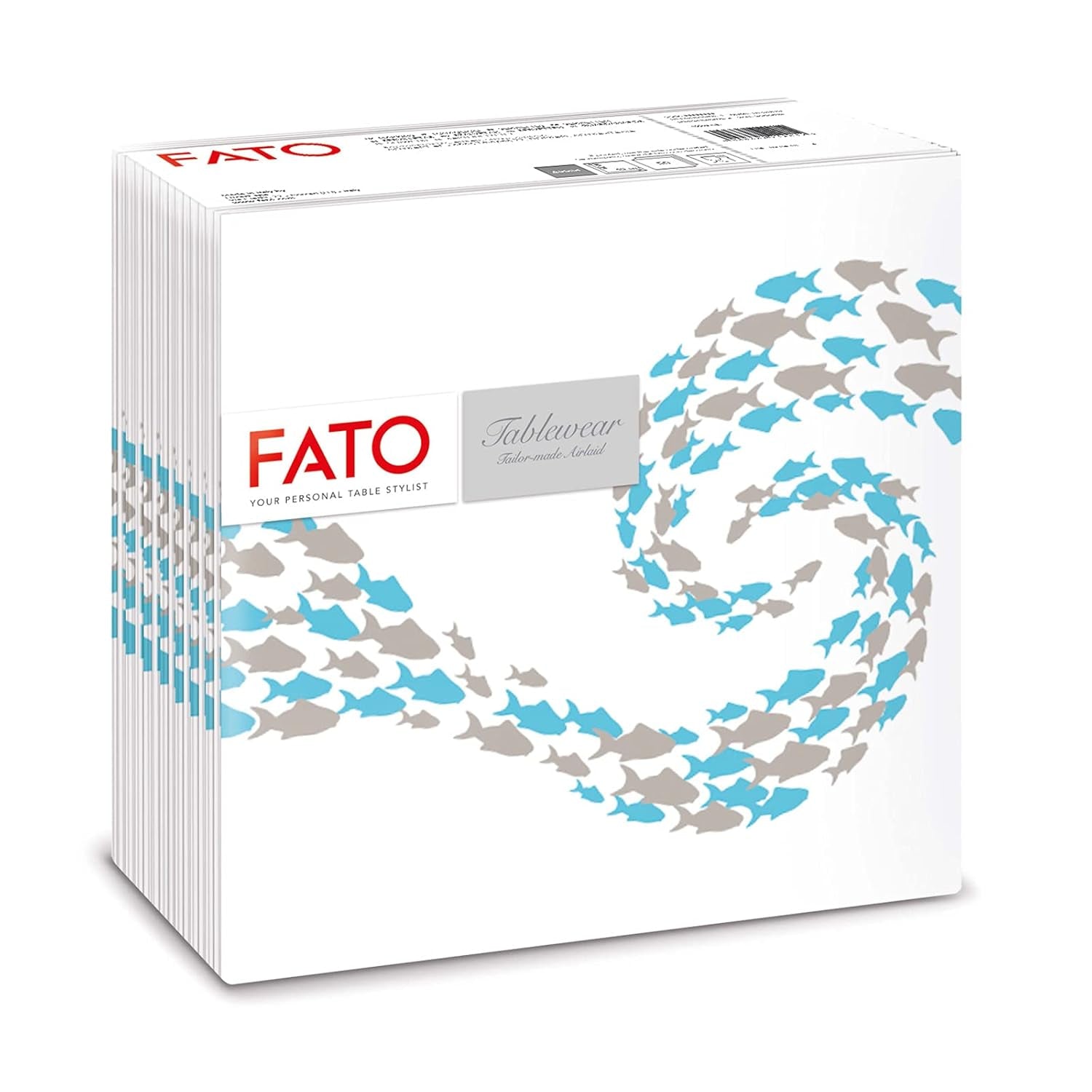 Fato - Tovaglioli carta dry, airlaid, effetto tessuto, confezione da 50 tovaglioli, 40X40 piegati in 4 formati, Decoro Tropicana