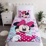 Biancheria da letto Disney, Minnie Mouse rosa baby, 100% cotone con cerniera - Kids Naty Shop