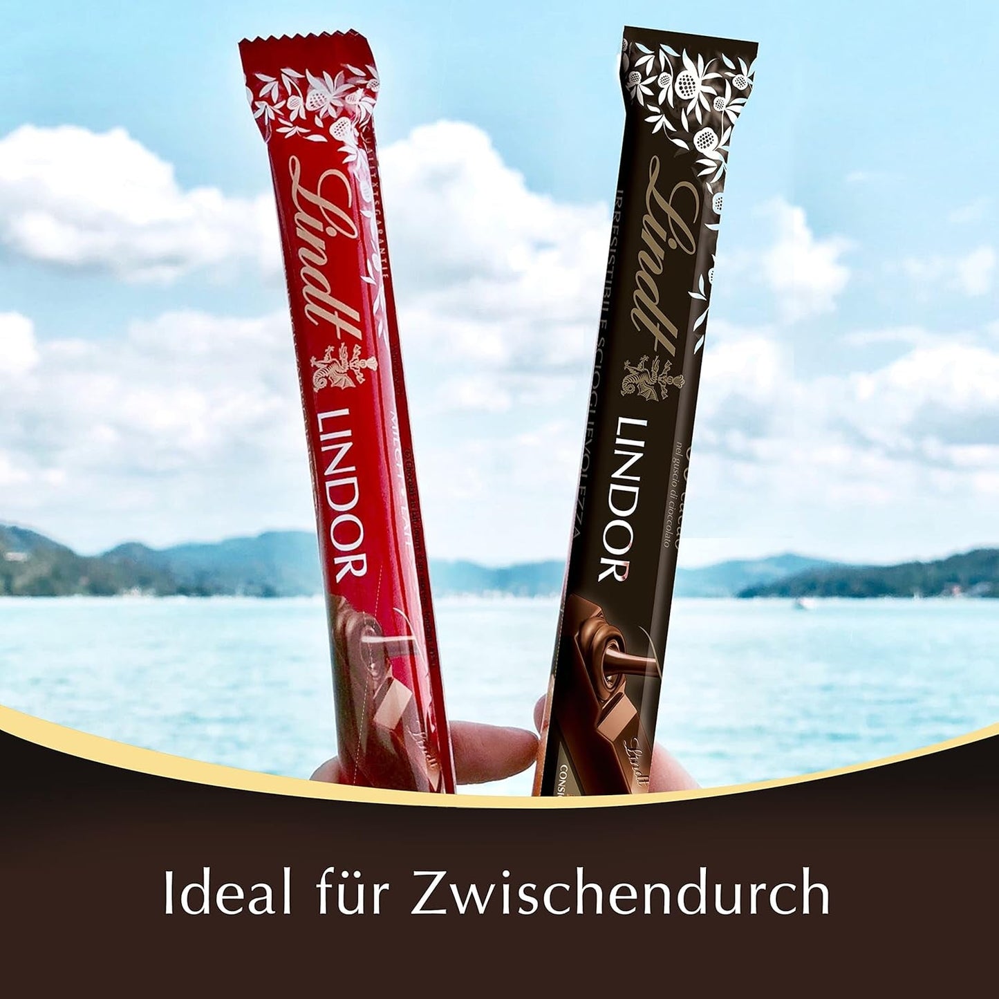 Lindt Chocolate Bastoncini Di Cioccolato Fondente LINDOR | 24 barrette di cioccolato x 37 g | Con un ripieno di cioccolato fondente morbido e fondente con il 60% di cacao | Regalo di cioccolato | Regalo di cioccolato | Pacchetto sfuso