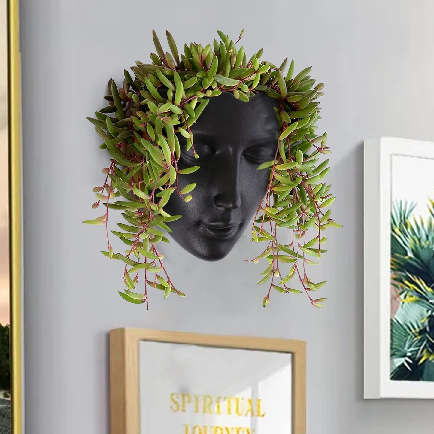 Notakia Fioriera sfaccettata da parete per interni ed esterni con drenaggio per piante grasse, cactus e piccole piante, decorazione domestica unica, regalo per amici e familiari