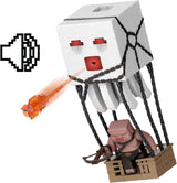 Mattel Minecraft Action Figure Set, Ghast con attacco di fuoco, luci, rumore, motorino di avviamento e proiettile, Guerriero Piglin, ispirato al film, Action figures JFB69 Naty Shop