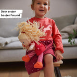 Morbida bambola HABA Annelie - Morbida bambola con capelli raccolti - Con vestiti intercambiabili - Da 18 mesi - 30 cm - Lavabile - 1302108001