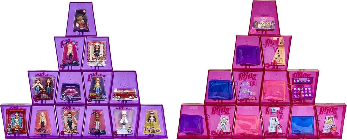 Bambole Bratz Miniverse MGA Y2K Nostalgia Flashback Minis in edizione limitata - PACCHETTO SORPRESA - 2 mini bambole Bratz e vetrina - Ottimo regalo per bambini e collezionisti 6+