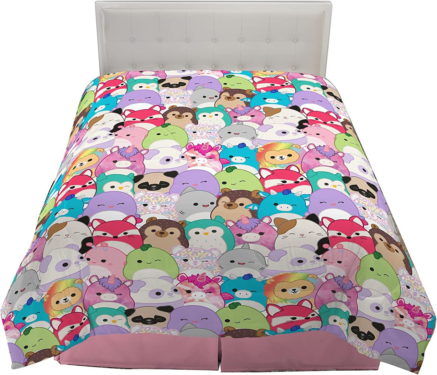 Franco Squishmallows Biancheria da Letto, Morbida Microfibra, per Letti Matrimoniali Piumini e Trapunte Naty Shop Full Soffitto Completo