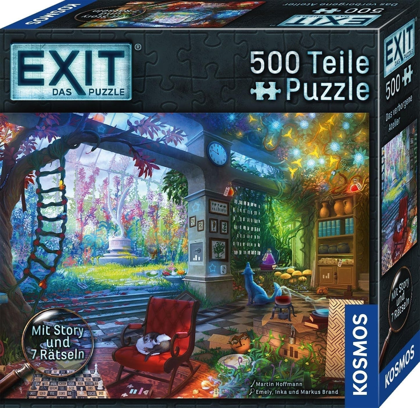KOSMOS 683979 EXIT® - Puzzle: The Hidden Studio Puzzle da 500 pezzi per adulti e bambini 10+ Puzzle Escape Room per principianti con puzzle Naty Shop Titolo predefinito