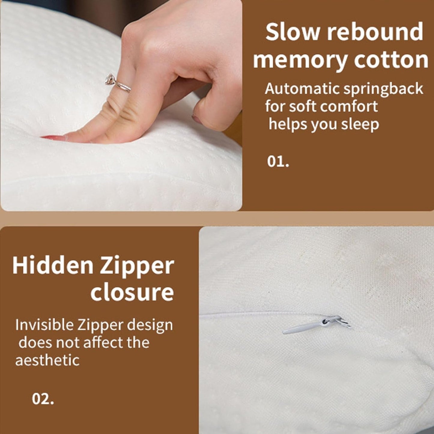 MINGZE Cuscino per Collo in Memory Foam Multifunzionale, Cuscino per Collo a Forma di U con Arco, Cuscino per Dormire a Rimbalzo Lento Cuscino per Pressione di Rimbalzo, Cuscino in Seta di Ghiaccio per Protezione di Mani e Collo Cuscini Ortopedici Cervicali Naty Shop