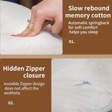 MINGZE Cuscino per Collo in Memory Foam Multifunzionale, Cuscino per Collo a Forma di U con Arco, Cuscino per Dormire a Rimbalzo Lento Cuscino per Pressione di Rimbalzo, Cuscino in Seta di Ghiaccio per Protezione di Mani e Collo Cuscini Ortopedici Cervicali Naty Shop