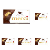 Tavolette di cioccolato fondente 72% – 5 x 100 g – Quadretti di finissimo cioccolato fondente – Cioccolato avvolto in lamina d'oro