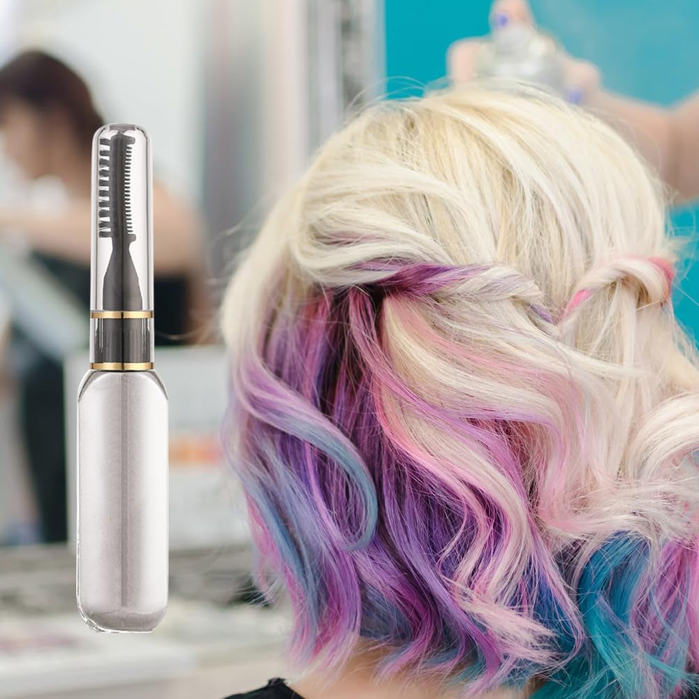 Stick Tintura Per Capelli - Gesso Colorato Temporaneo Per Capelli Pettine Lavabile Non Tossico Per Ragazze Mascara Per Capelli Set Colore Bianco Naty Shop Tinture Per Capelli