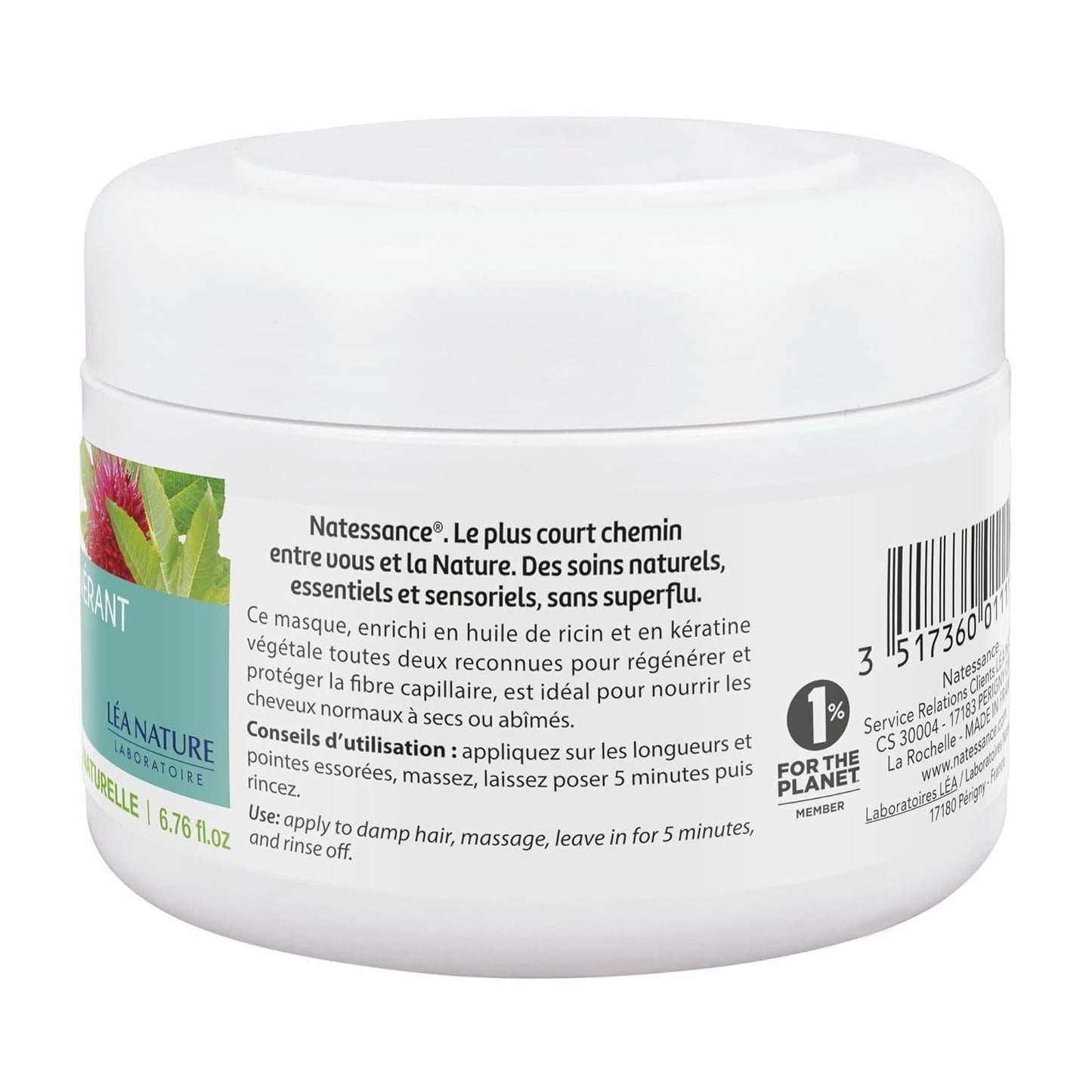 Mask Sublimateur à l'Huile de Ricin et Kératine Végétale 200 ml Maschera per capelli Naty Shop
