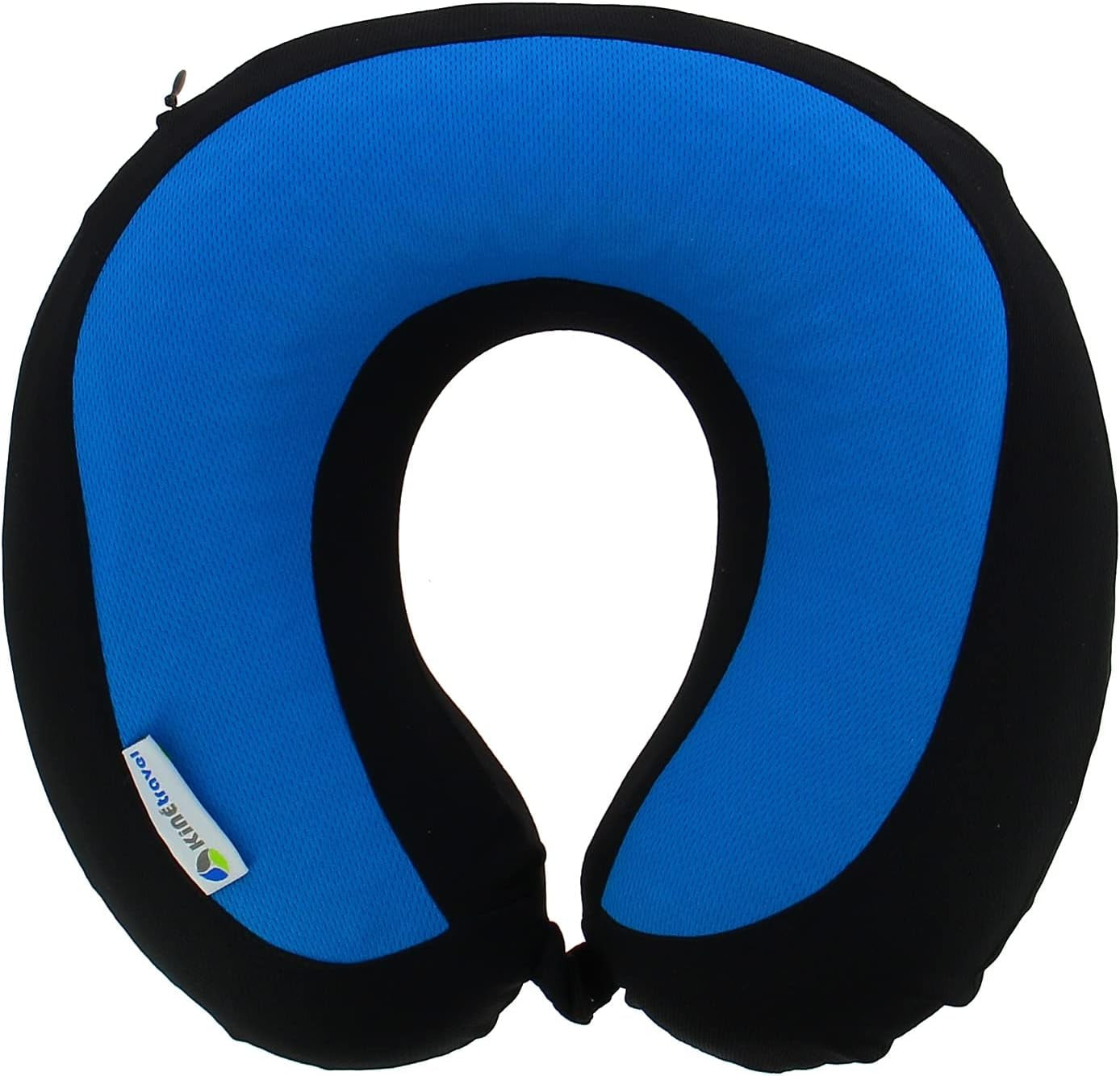 Kine Travel 169803 Cuscino per collo in gel Cuscino da viaggio ergonomico approvato da Physio Cuscini da viaggio neri e blu Naty Shop Titolo predefinito