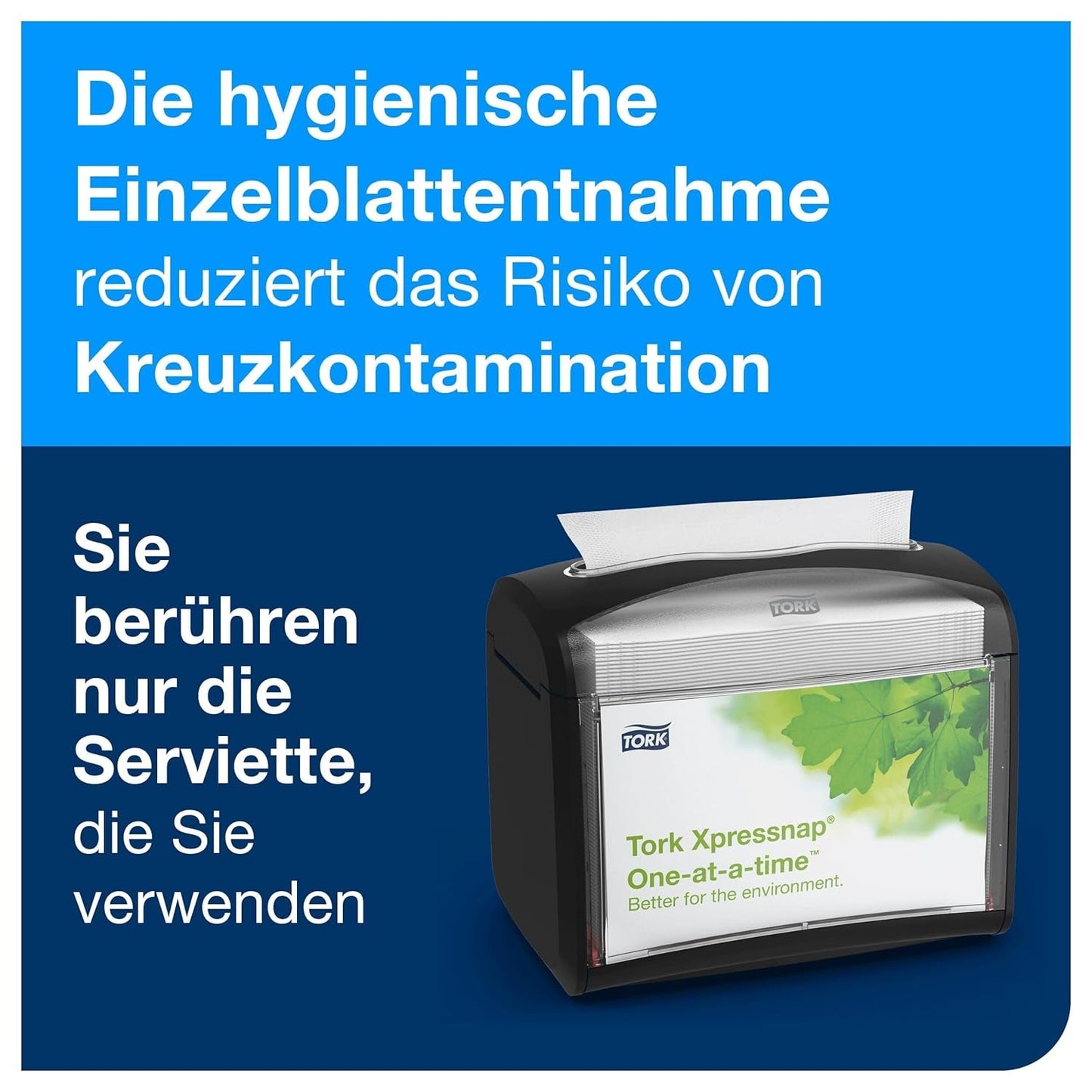 Tork Xpressnap Extra Soft Nature N4 Tovagliolo dispenser, Premium, 1/2 x 2 veli, 21,3 x 16,5 cm, 8 × 1.000 tovaglioli, 12880