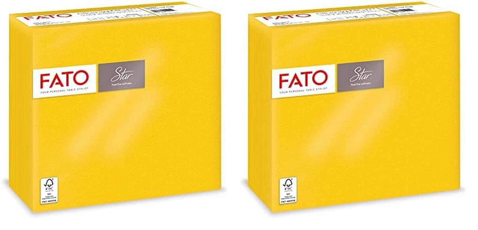 - Carta velina usa e getta morbida e delicata, confezione da 40 fazzoletti, misura 38X38 piegati in 4, 2 strati, colore giallo, carta di pura cellulosa 100%, certificata FSC (confezione da 2)