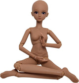1/3 bambola BJD corpo della bambola in pelle marrone nera 60 cm 24 pollici giunto sferico SD bambole giunti mobili PVC fai da te (Alexia)