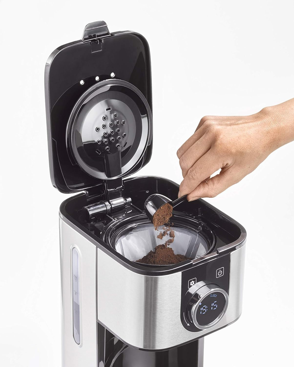 Caffettiera CASO Selection C 10 Thermo Design – Corpo in acciaio inox, caraffa isotermica da 1,2 l (10 tazze), comandi touch e timer, funzione Aroma PLUS, filtro permanente, filtro antigoccia