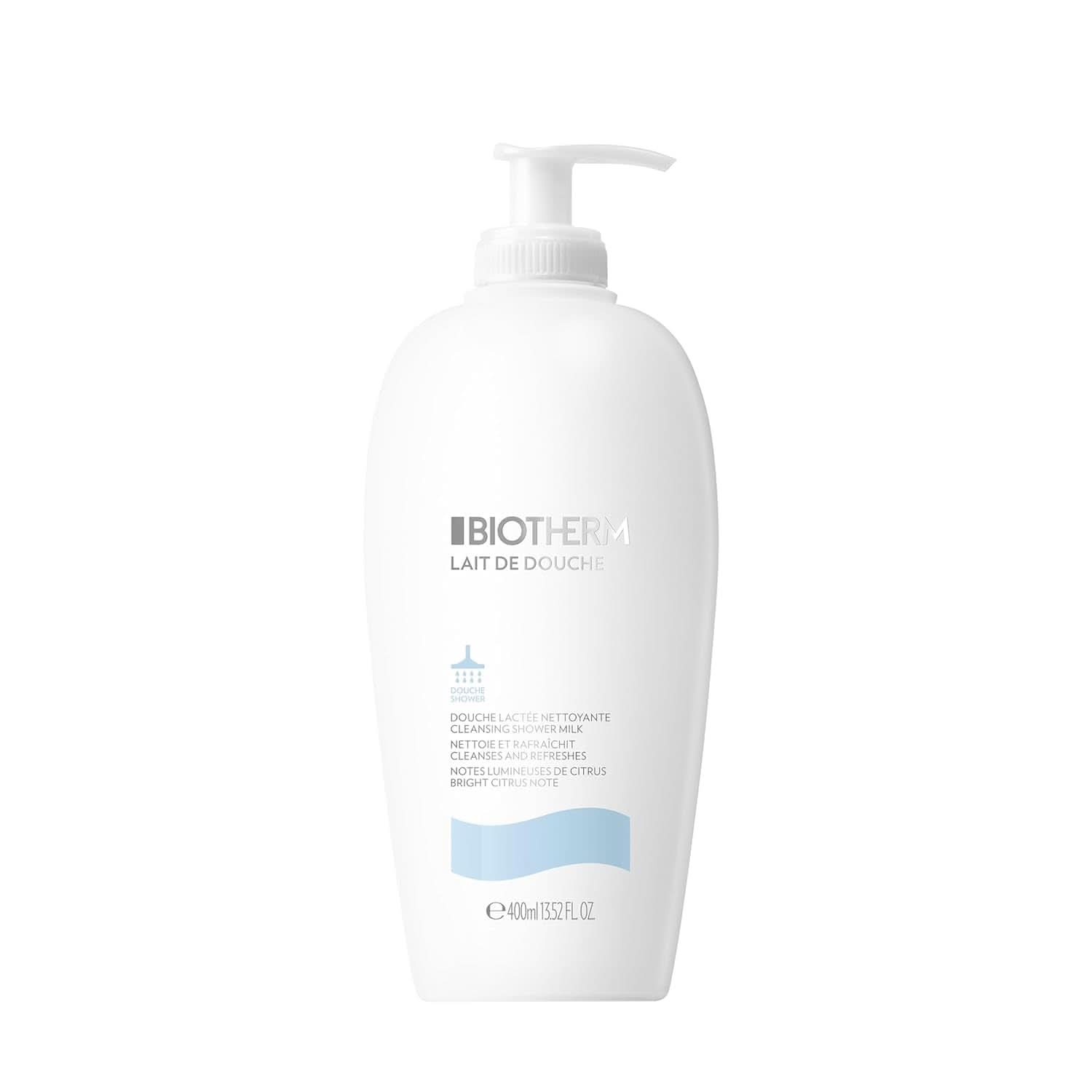 Biotherm, lozione doccia tonificante per un'idratazione intensa e una sensazione di morbidezza sul corpo, 400 ml Doccia e bagno Naty Shop