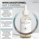 Hairlexier Rimedio per la Crescita dei Capelli per Donne - Olio per capelli al rosmarino, Olio per capelli all'olio di ricino, Olio alla lavanda, Siero naturale per capelli contro la caduta diffusa dei capelli, Supporta la crescita dei capelli, Vegano e biologico + Manuale per la cura dei capelli Naty Shop