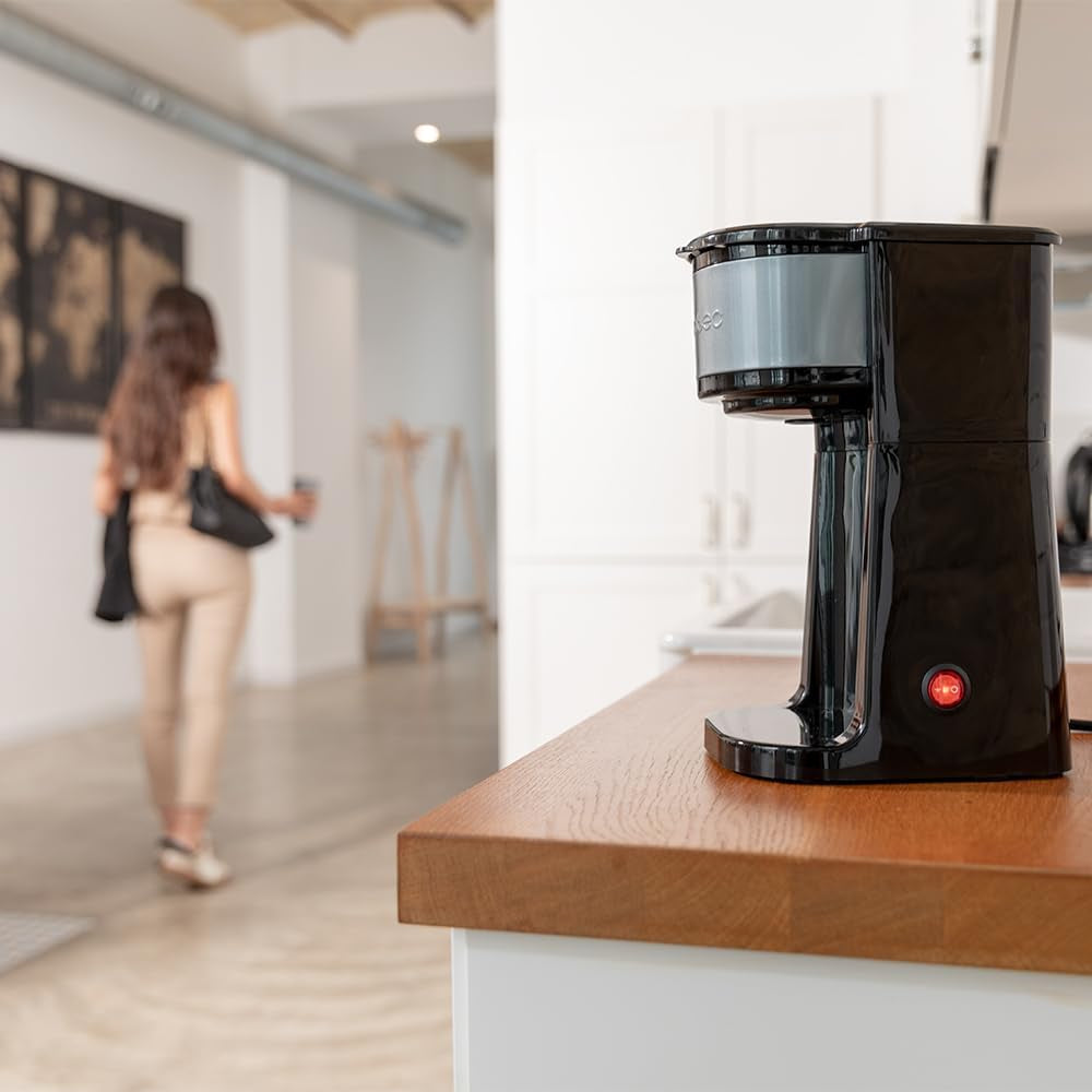 Macchina per caffè espresso Cecotec Coffee 66 Drop&Go con caraffa termica, 700 W, capacità 420 ml, beccuccio sigillato, filtro permanente o in carta, funzione di spegnimento automatico, contenitore con finestra