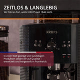 Macchina per caffè espresso automatica KRUPS Arabica Picto, design compatto, facile da usare, controllo rotativo regolabile intuitivo, montalatte, funzione 2 tazze, macchina per caffè espresso, nero, EA810870