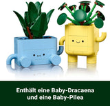LEGO Botanicals Happy Plants - Set fai da te per bambini con 2 fiori artificiali e 2 vasi da fiori colorati con facce di cartoni animati - Idea regalo per ragazze dai 9 anni - 10349 Besuche set da costruzione den LEGO-Store