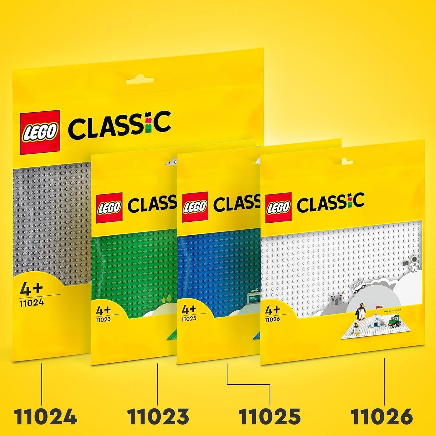 LEGO 11026 Classic Piastra di base quadrata bianca con rientranze 32X32 come set di base Set di costruzione di giocattoli Besuche den LEGO-Store