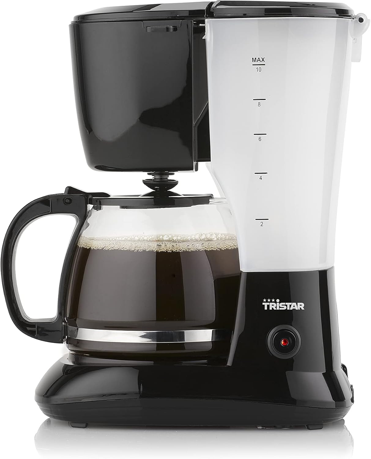 Caffettiera Tristar da 1,25 litri - Per 10-12 tazze, adatta anche per il campeggio, CM-1245, Nero