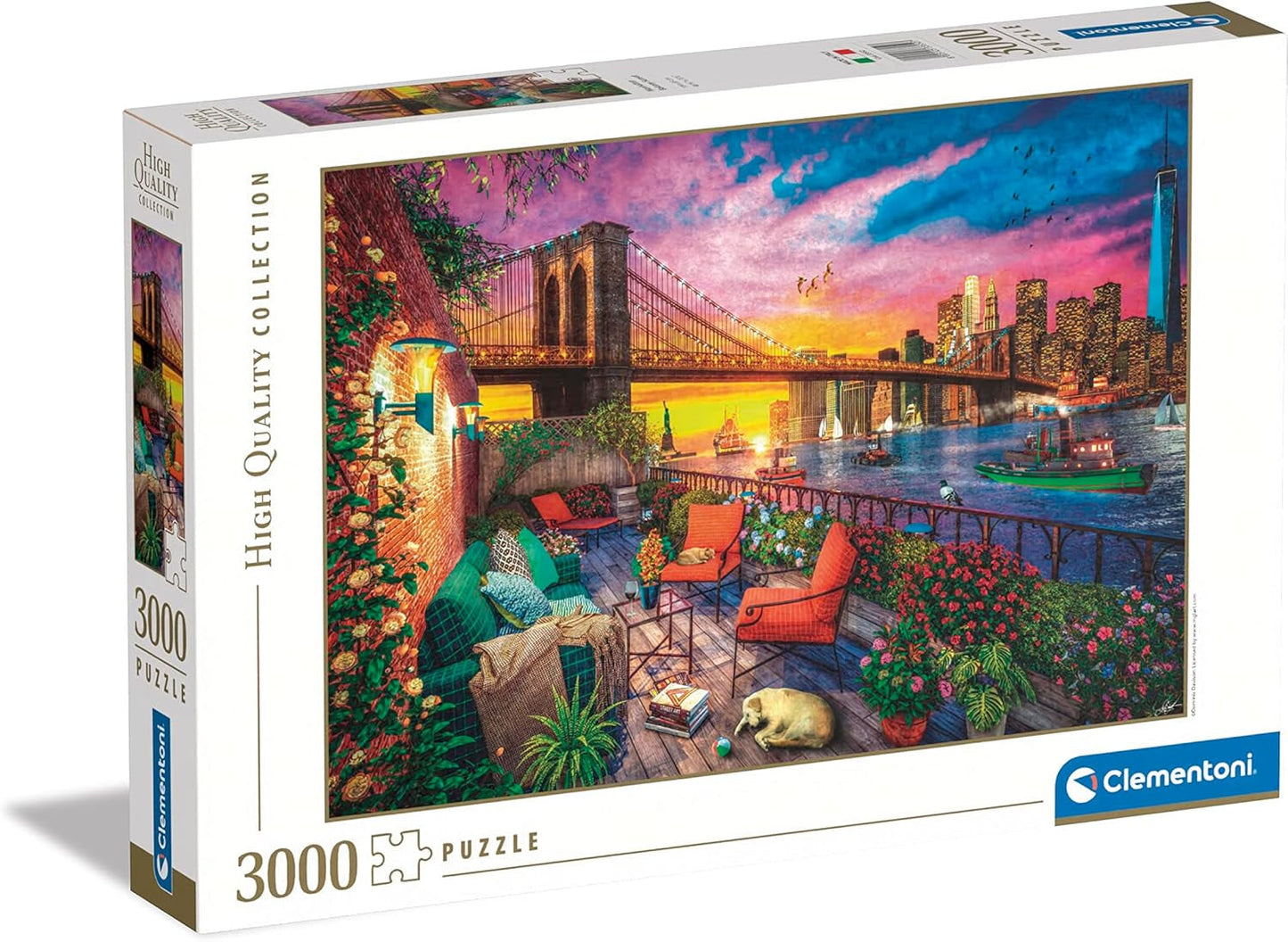 Clementoni - Collezione 33552 - Manhattan Balcony Sunset Puzzle da 3000 pezzi per adulti e bambini Gioco di abilità di 10 anni per tutta la famiglia Puzzle Naty Shop Titolo predefinito