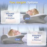 SAHEYER Cuscino per il collo 2 in 1 Cuscino ergonomico per il supporto del collo e cuscino per il collo Cuscino ortopedico per chi dorme sul fianco Cuscino in memory foam per chi dorme sul fianco Schiena e stomaco Cuscini cervicali ortopedici Naty Shop