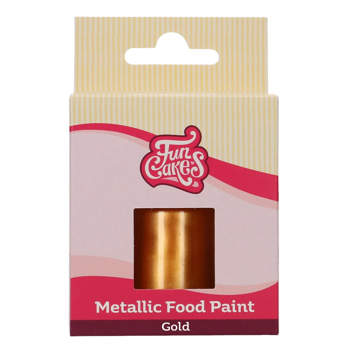 Funcakes Gold Metallic Food Paint: crea effetti metallici su fondente, marzapane, pasta di gomma, glassa reale e biscotti. Commestibile al 100%, Halal, adatto a vegetariani e vegani. 30 ml.