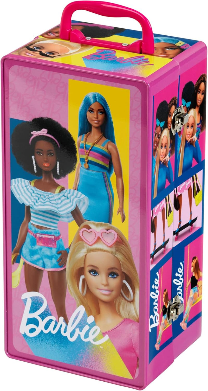 Theo Klein 5801 Guardaroba Barbie con aste appendiabiti e scomparti, giocattolo dai 3 anni in su, accessori inclusi, multicolore
