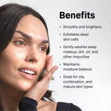 Revisione della cura della pelle, lavaggio del viso illuminante, cosmetici e bellezza Naty Shop